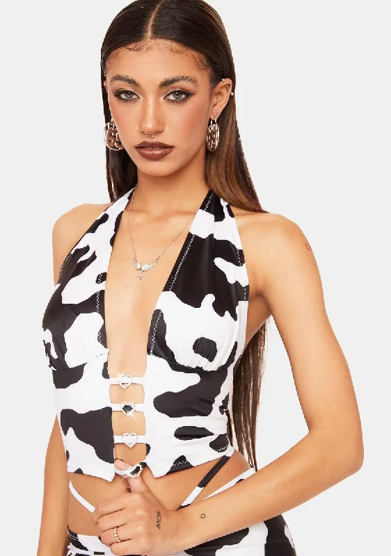 Disco Cow Corset Top