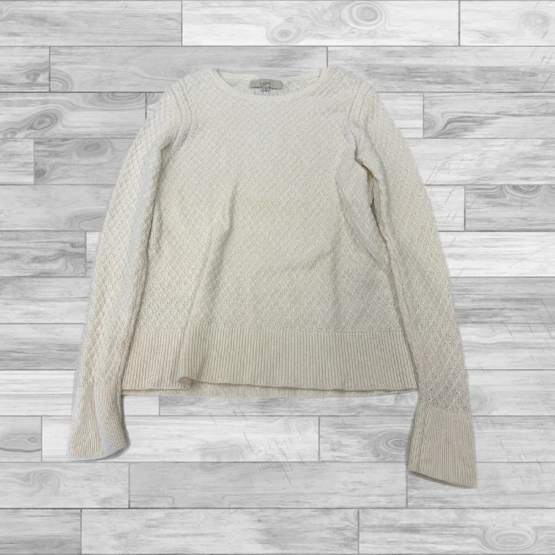 Sweater By Loft In White, Size: M