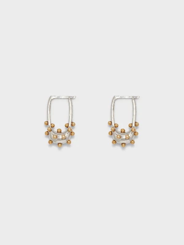 Elijah Palladium and 18kt Gold-Plated Hoop Earrings