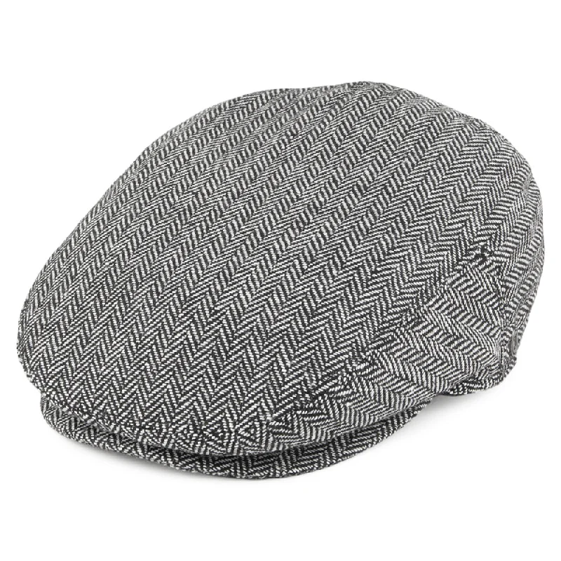 Herringbone Flat Cap - Grey